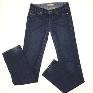 Paige Melrose Straight Leg Mid Rise Jeans Stretch